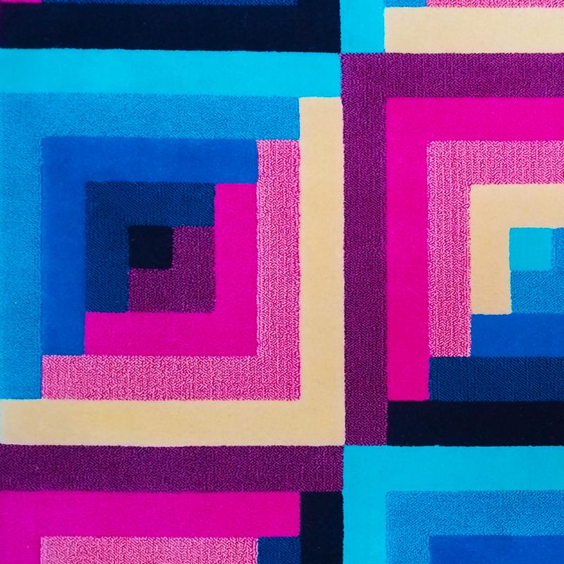 Magnifique tapis géométrique italien en laine Missoni pour T&J Vestor, années 1980 2
