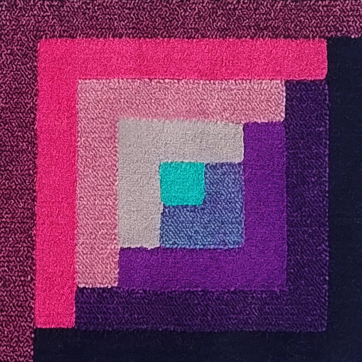 Tappeto geometrico in lana italiana degli anni '80 di Missoni per T&J Vestor in vendita 1