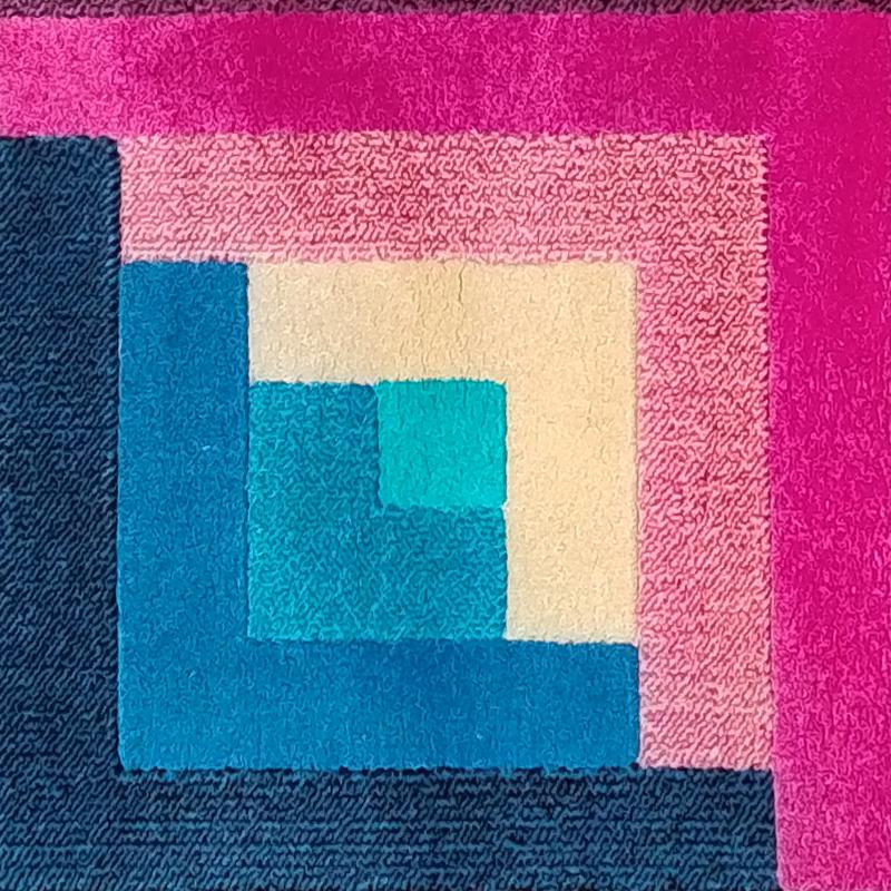 Magnifique tapis géométrique italien en laine Missoni pour T&J Vestor, années 1980 en vente 3