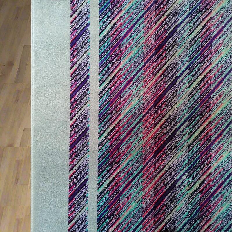 Magnifique tapis géométrique italien en laine Missoni pour T&J Vestor, années 1980 en vente 3