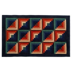 Magnifique tapis géométrique italien en laine Missoni pour T&J Vestor, années 1980