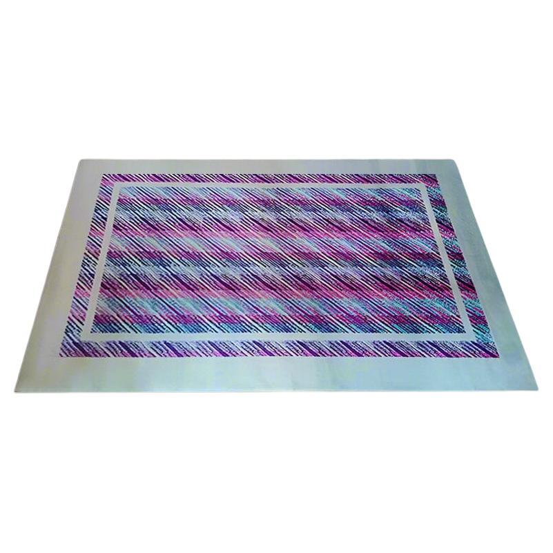 1980s Gorgeous Geometric Italian Woolen Rug by Missoni for T&J Vestor