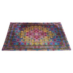 Magnifique tapis géométrique italien en laine Missoni pour T&J Vestor, années 1980
