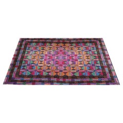 Tappeto geometrico in lana italiana degli anni '80 di Missoni per T&J Vestor