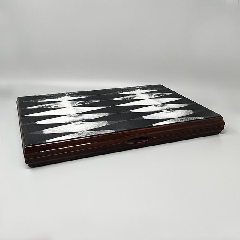 Mid-Century Modern 1980s Gorgeous Piero Fornasetti Backgammon in Excellent condition. Made in Italy For Sale