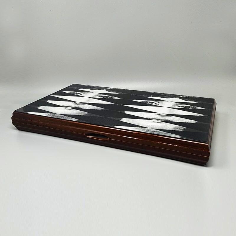 Italian 1980s Gorgeous Piero Fornasetti Backgammon in Excellent condition. Made in Italy For Sale