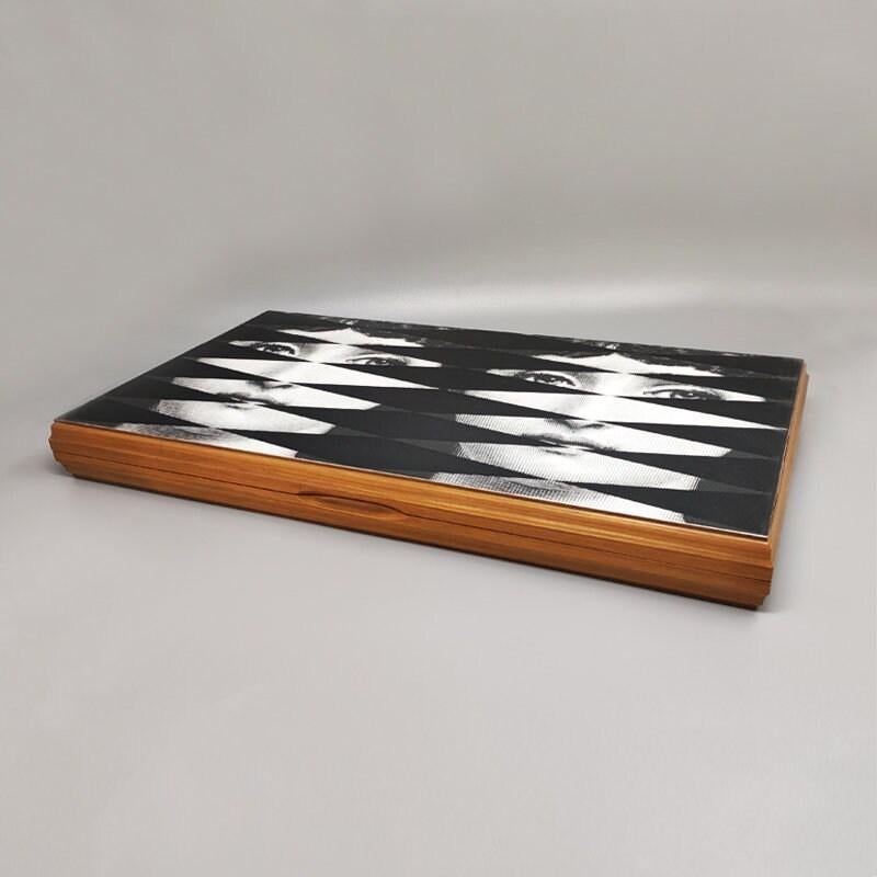 1980s Gorgeous Piero Fornasetti Backgammon in Excellent condition. Made in Italy Italiano en venta