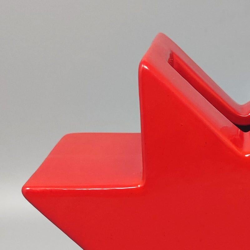 Late 20th Century 1980s Gorgeous Red Vase 