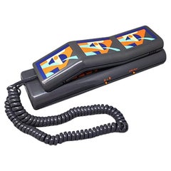 1980s Gorgeous Swatch Twin Phone "Deco" mit der Original-Box. Memphis-Stil