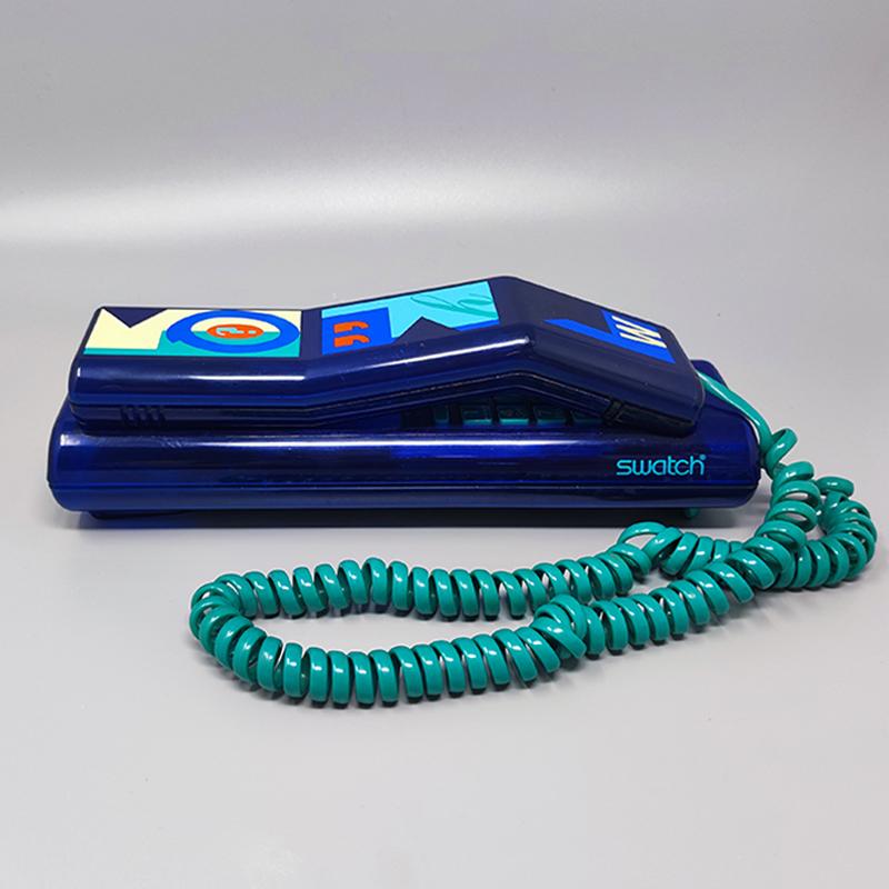 Wunderschönes Swatch Twin Phone „Deluxe“ aus den 1980er Jahren. Memphis-Stil (Schweizerisch) im Angebot