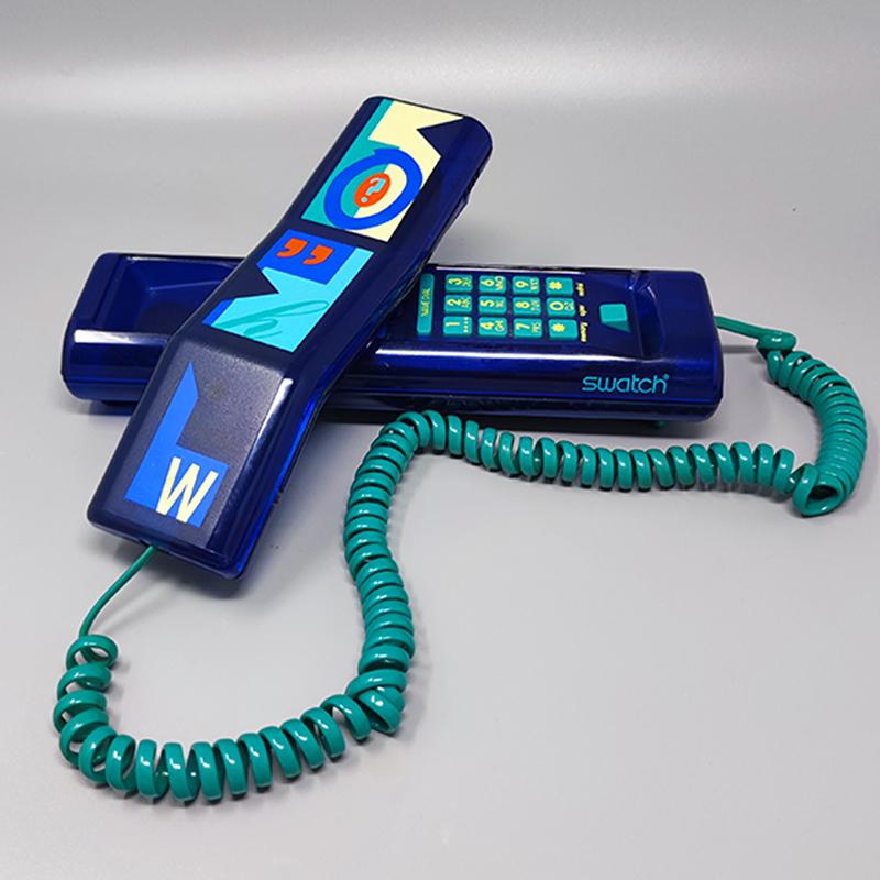 Mid-Century Modern 1980s Gorgeous Swatch Twin Phone 