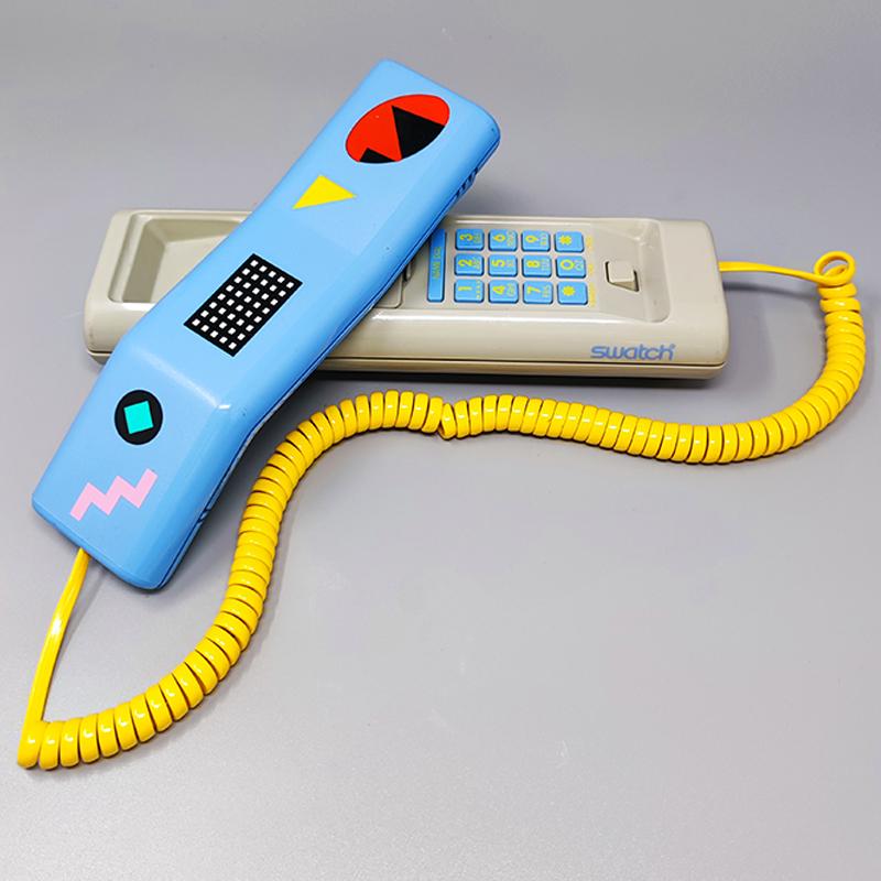 Wunderschönes Swatch Twin Phone „Deluxe“ aus den 1980er Jahren. Memphis-Stil im Zustand „Hervorragend“ im Angebot in Milano, IT