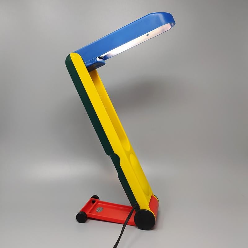 Fin du 20e siècle Magnifique lampe de bureau Benetton des années 1980, fabriquée en Italie en vente