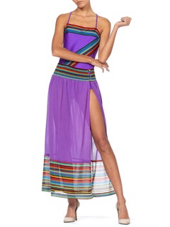 1980S  GOTTEX For Saks Bathing Suit, Shirt & Skirt Set