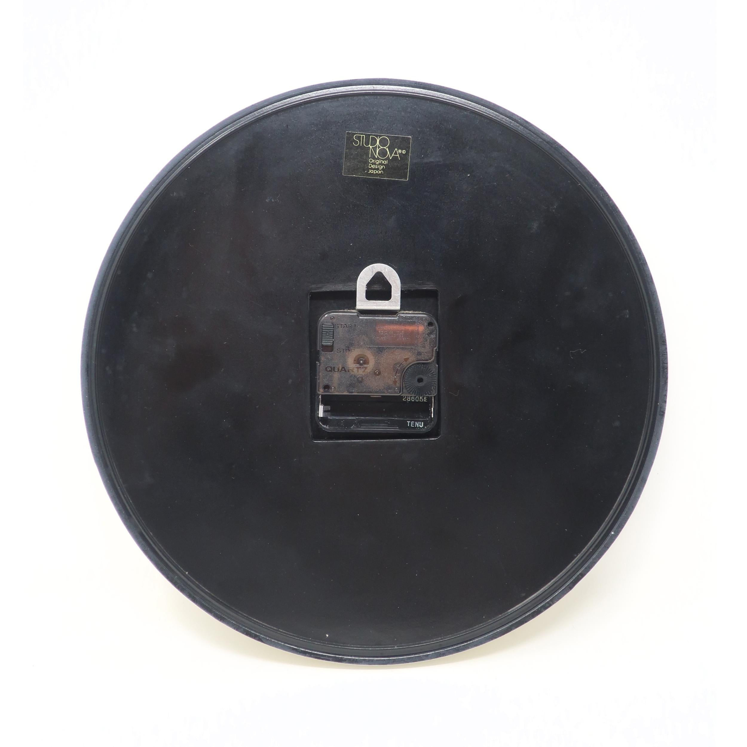 20th Century 1980s Graphic Ceramic Wall Clock by Studio Nova Japan
