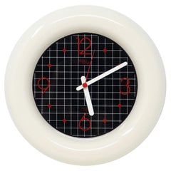 Vintage 1980s Graphic Ceramic Wall Clock by Studio Nova Japan