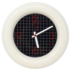 Horloge murale en céramique graphique des années 1980 par Studio Nova Japan