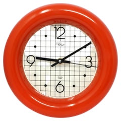 1980s Graphic Ceramic Wall Clock by Studio Nova Japan