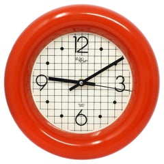 Retro 1980s Graphic Ceramic Wall Clock by Studio Nova Japan