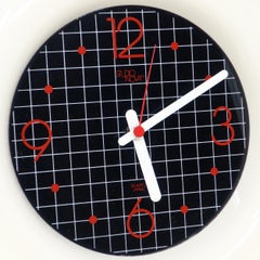 Orologio da parete grafico anni '80 di Studio Nova Japan