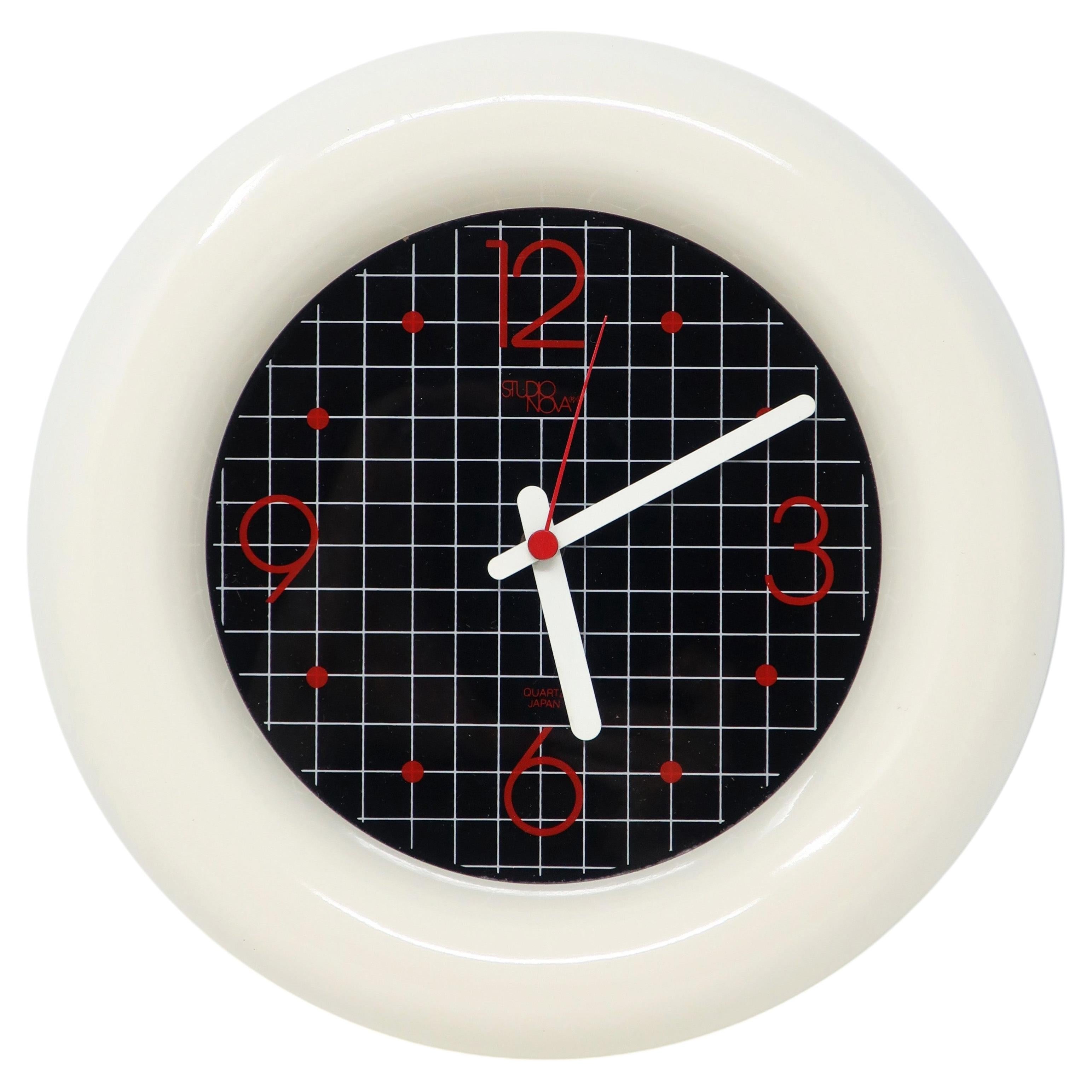 1980s Graphic Wall Clock by Studio Nova Japan