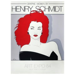 1980s "Graphic Women" Serigraph by Henry Schmidt