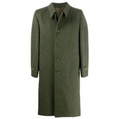 Vintage 1980s Green Wool Loden Coat
