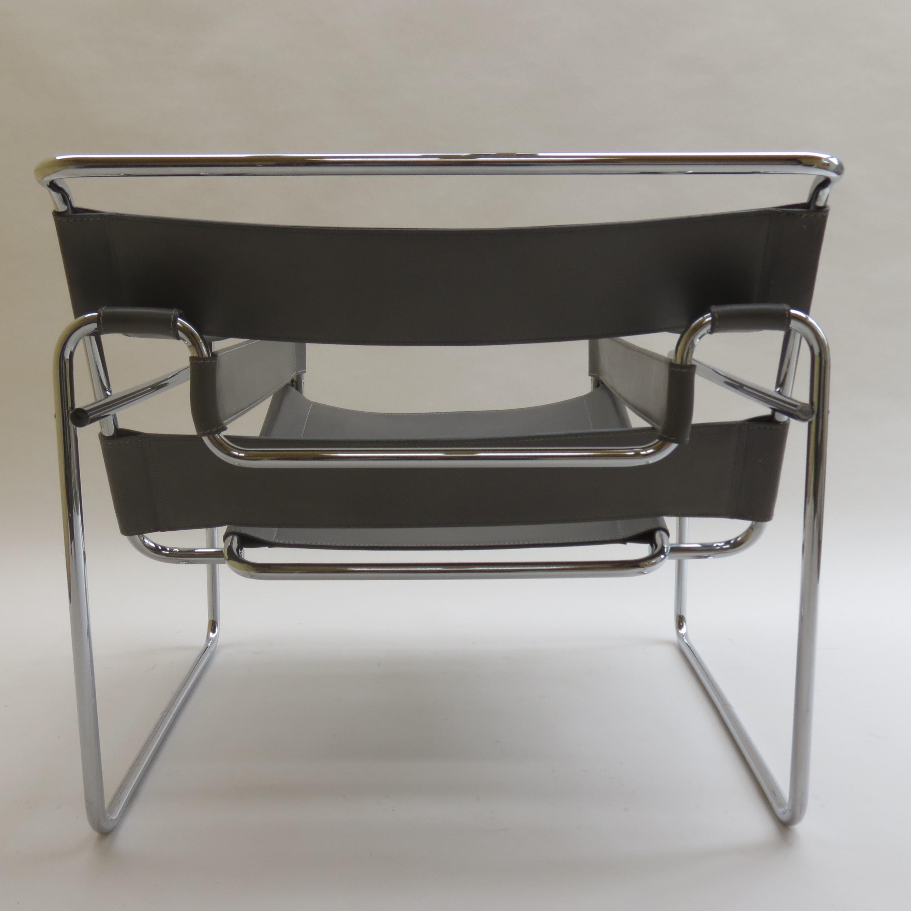 1980s Grey Bauhaus Wassily Chair by Marcel Breuer for Knoll 2 Available B 7