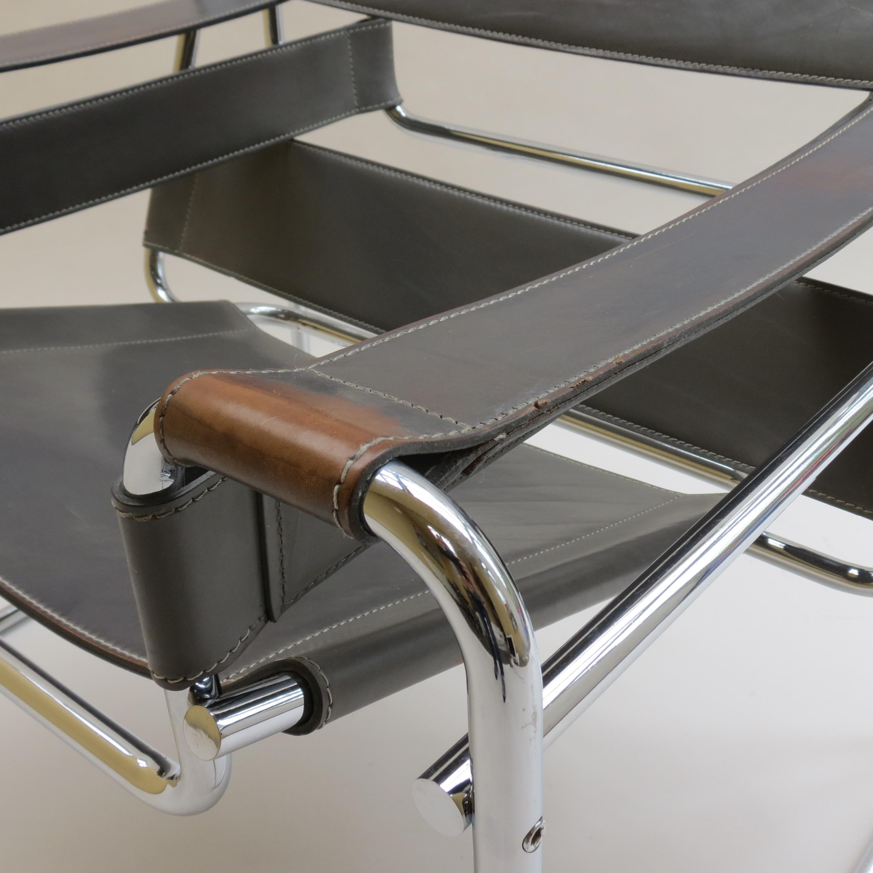 1980s Grey Bauhaus Wassily Chair by Marcel Breuer for Knoll 2 Available B 9