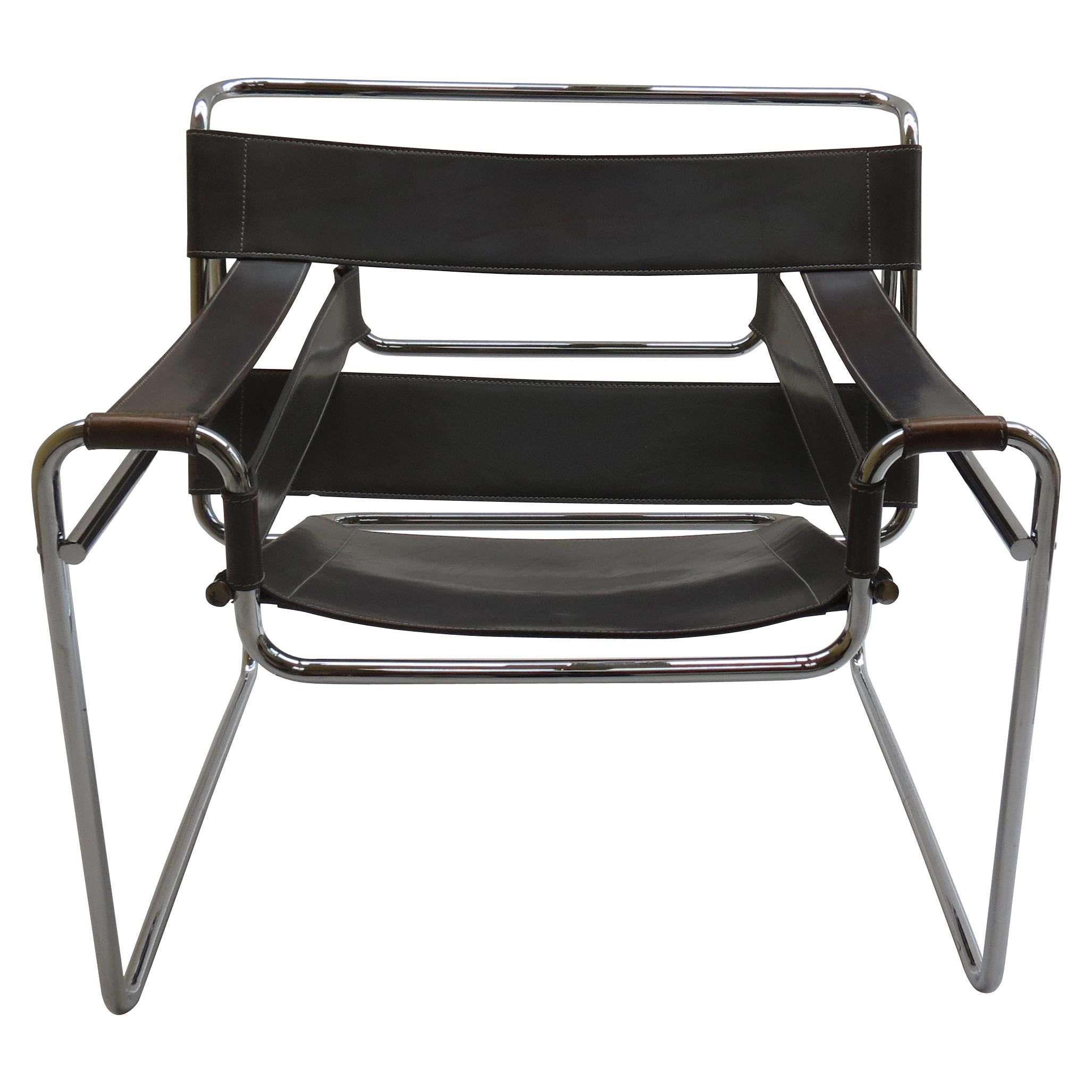1980s Grey Bauhaus Wassily Chair by Marcel Breuer for Knoll 2 Available B