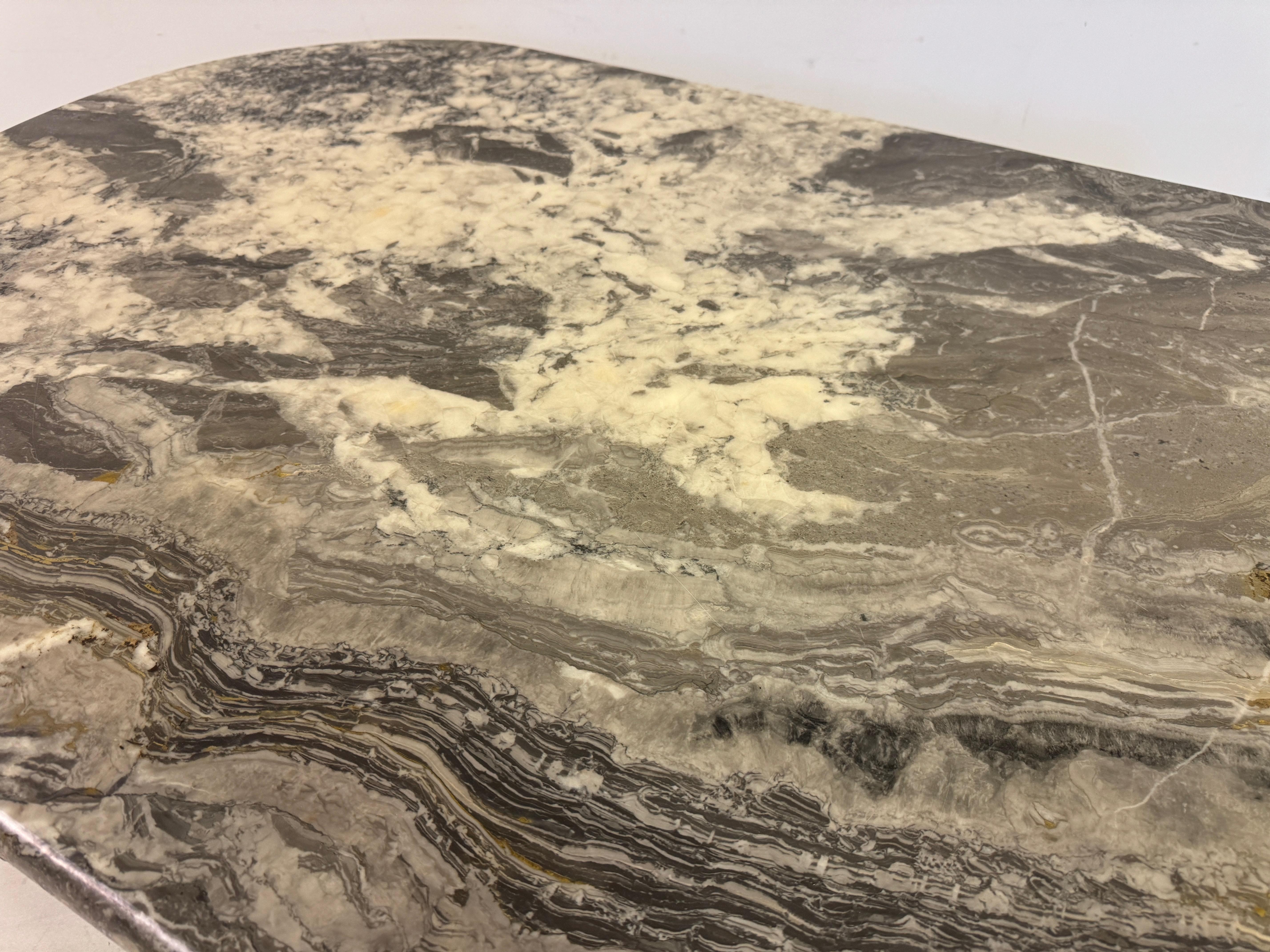 Mesa de centro de mármol gris de los años 80 siglo XX en venta