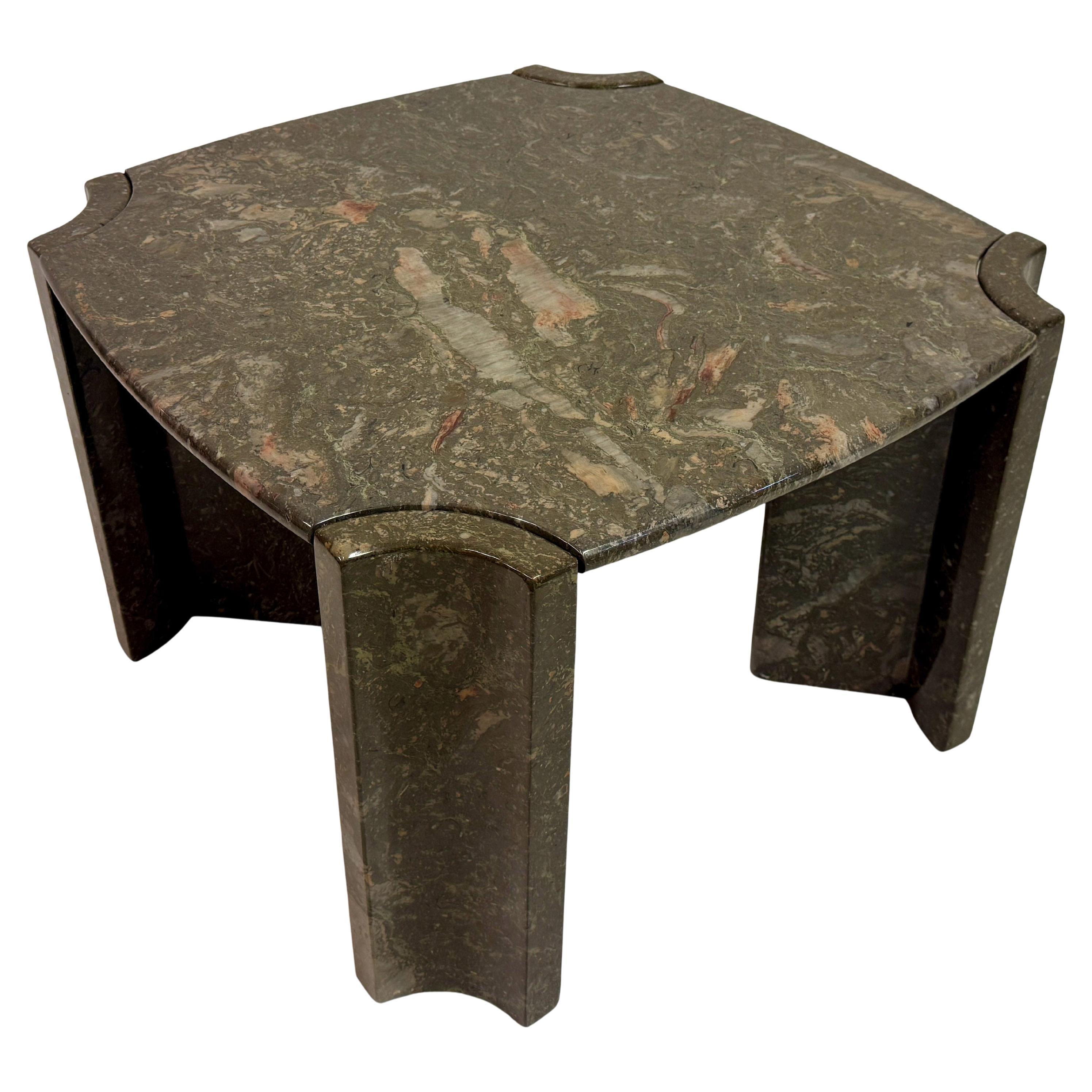 Mid-Century Modern Style Octagonal Coffee Table, Grey Marble, 1980s Germany