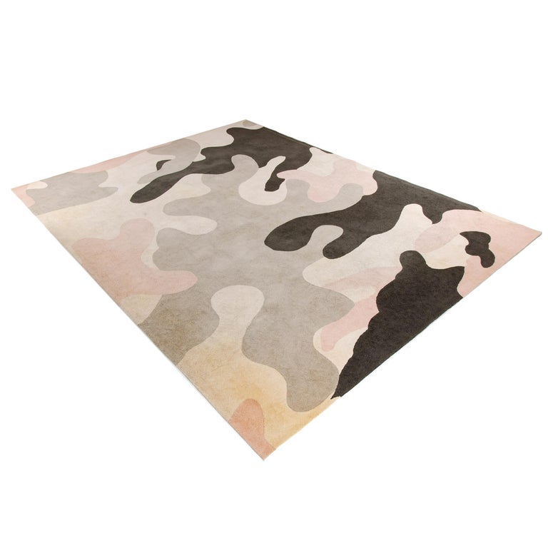 1980s Groovy Woven Area Rug For Sale at 1stDibs