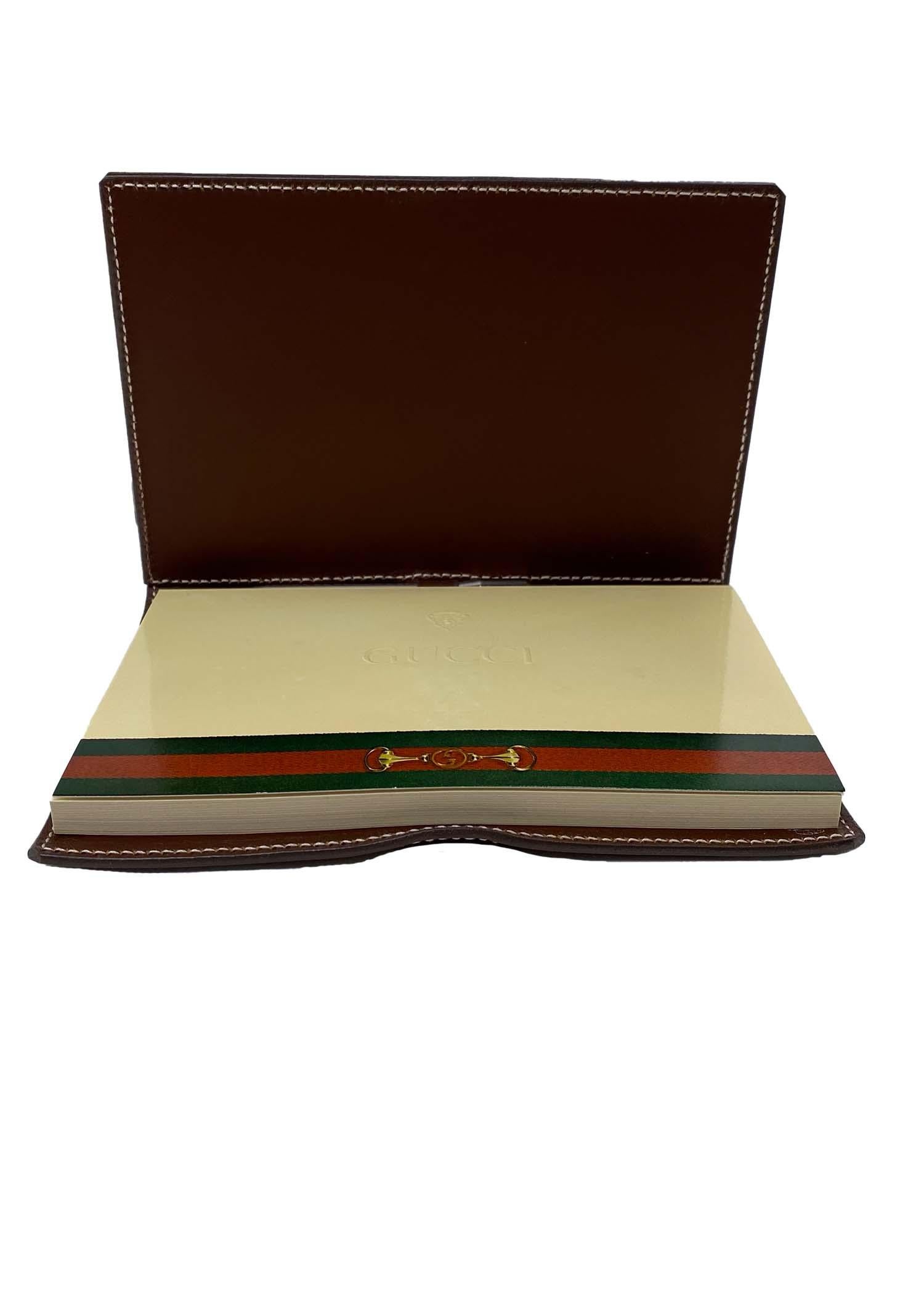 1980s Gucci Bridge Travel Set Playing Cards Notepad Pen New In Excellent Condition In West Hollywood, CA