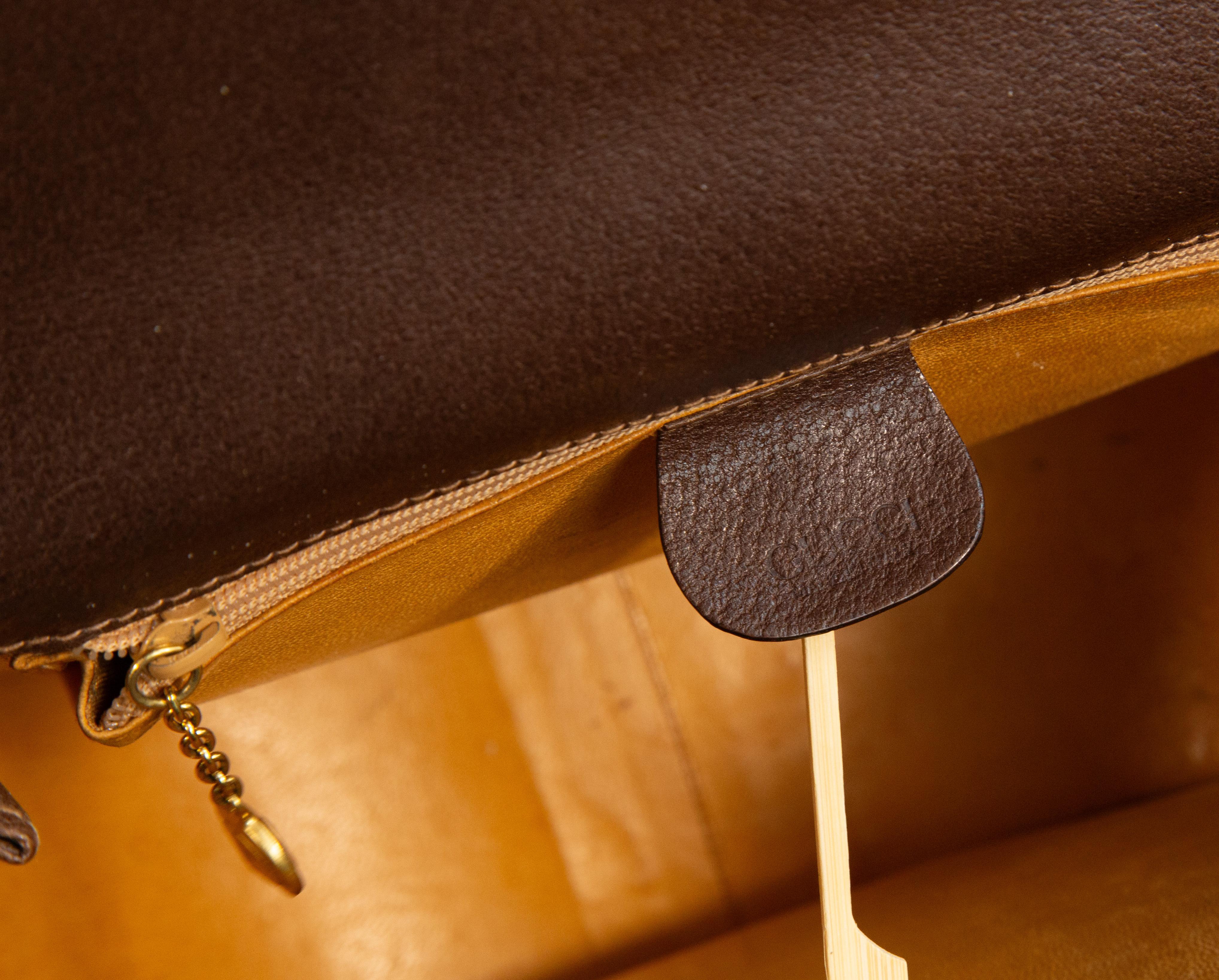 1980 Gucci Brown Leather Crossbody Bag 6