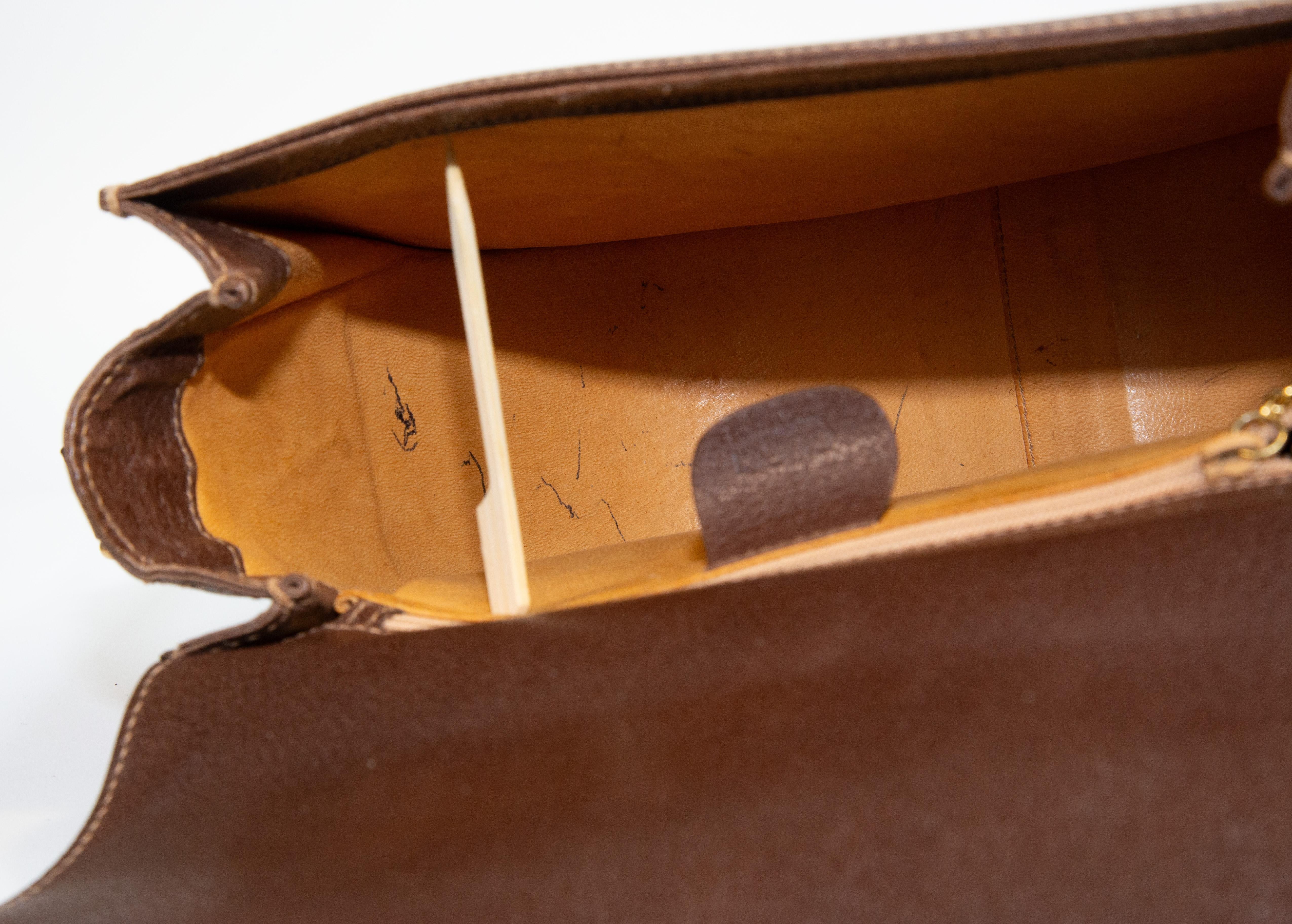 1980 Gucci Brown Leather Crossbody Bag 9