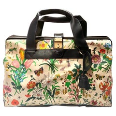 Vintage 1980s Gucci Canvas Accornero Duffle Weekend Bag