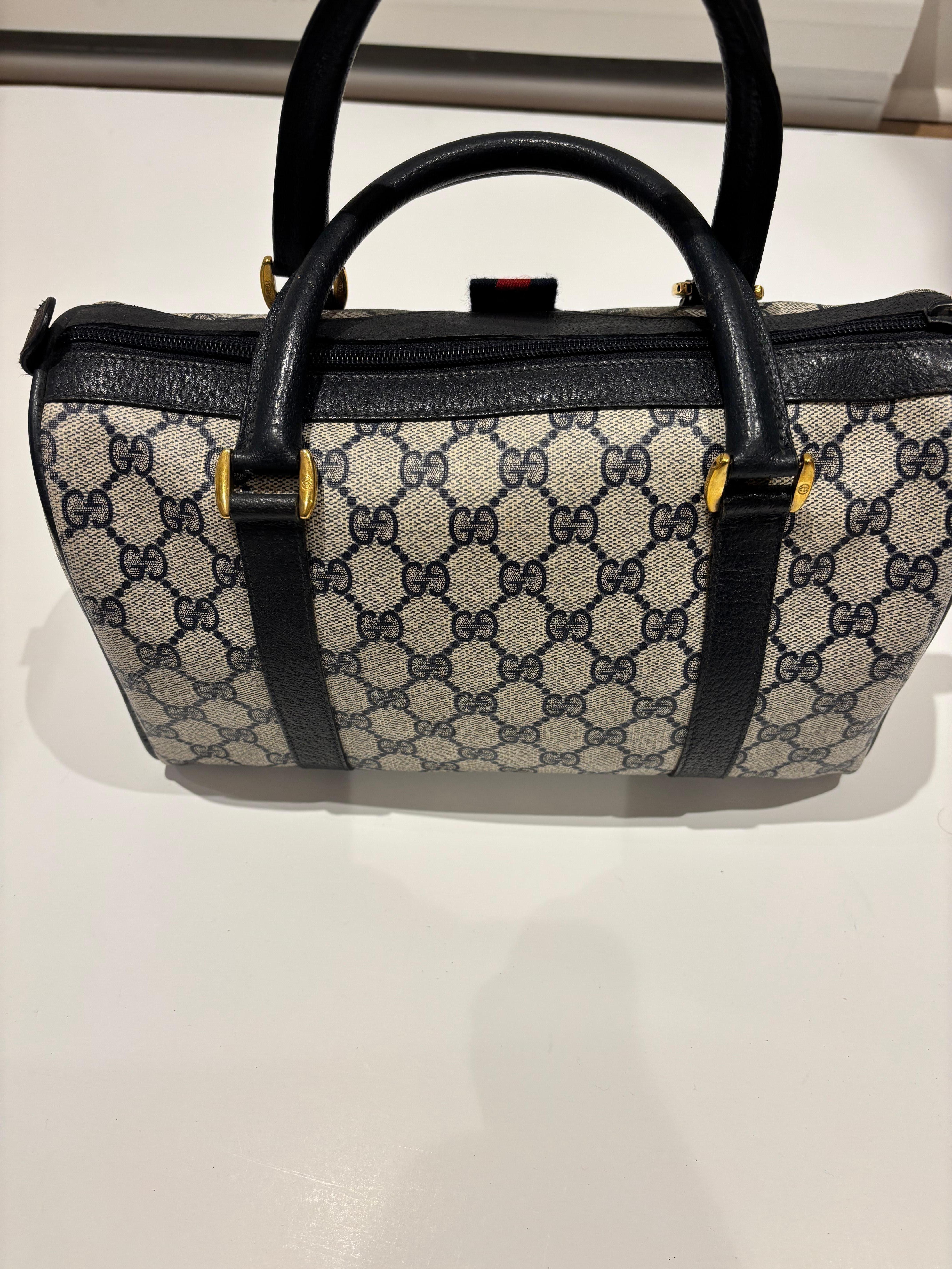Sac Gucci GG Boston des années 80 en très bon état 3