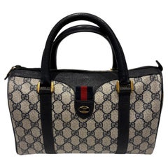 1980er Gucci GG Boston Tasche in gutem Zustand 1980er Gucci GG Boston Tasche in gutem Zustand