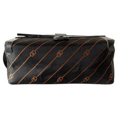 1980s Gucci GG Monogram Leather Canvas Toiletry Bag