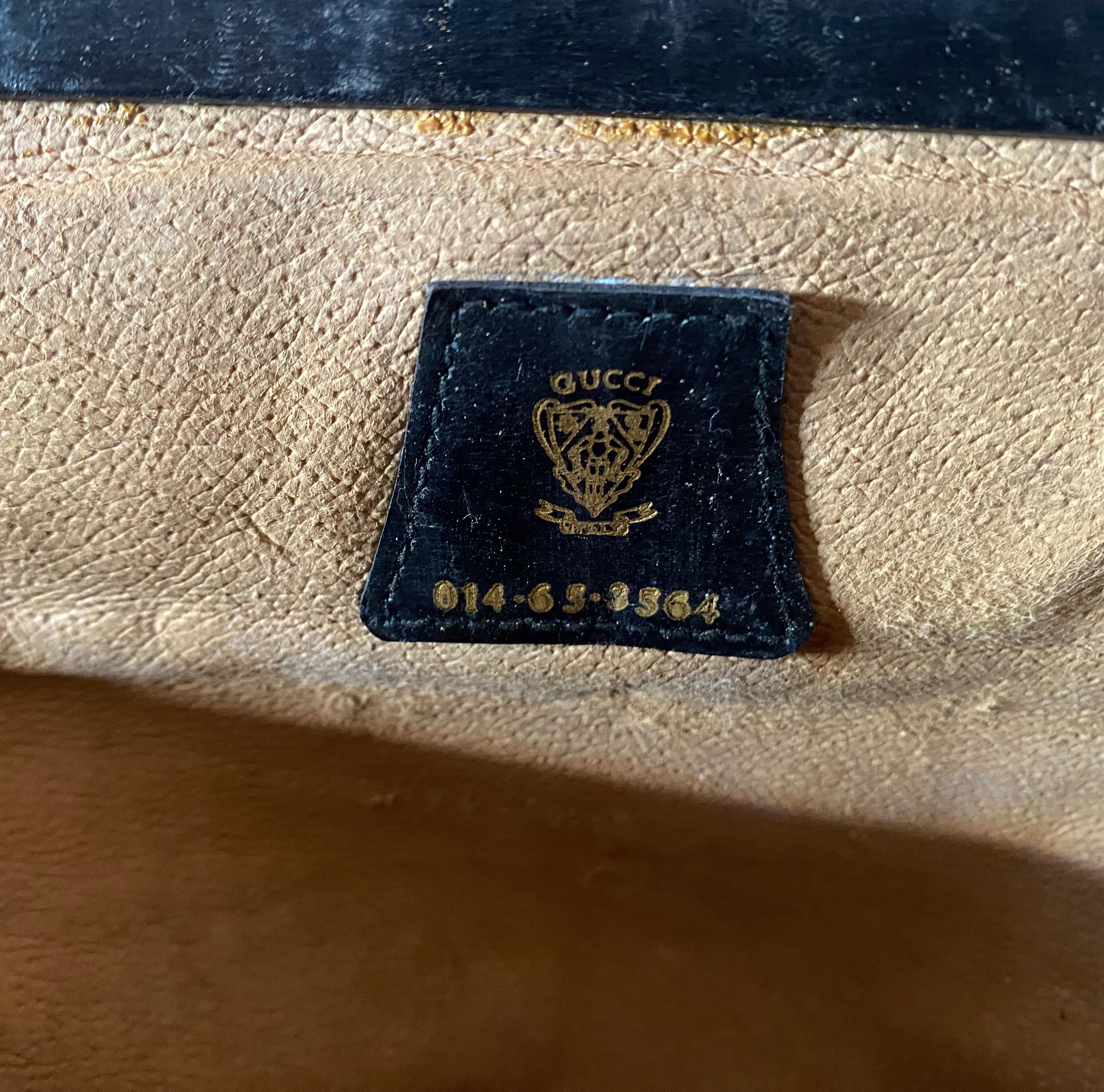 1980s Gucci GG Monogram Leather Canvas Toiletry Bag 1