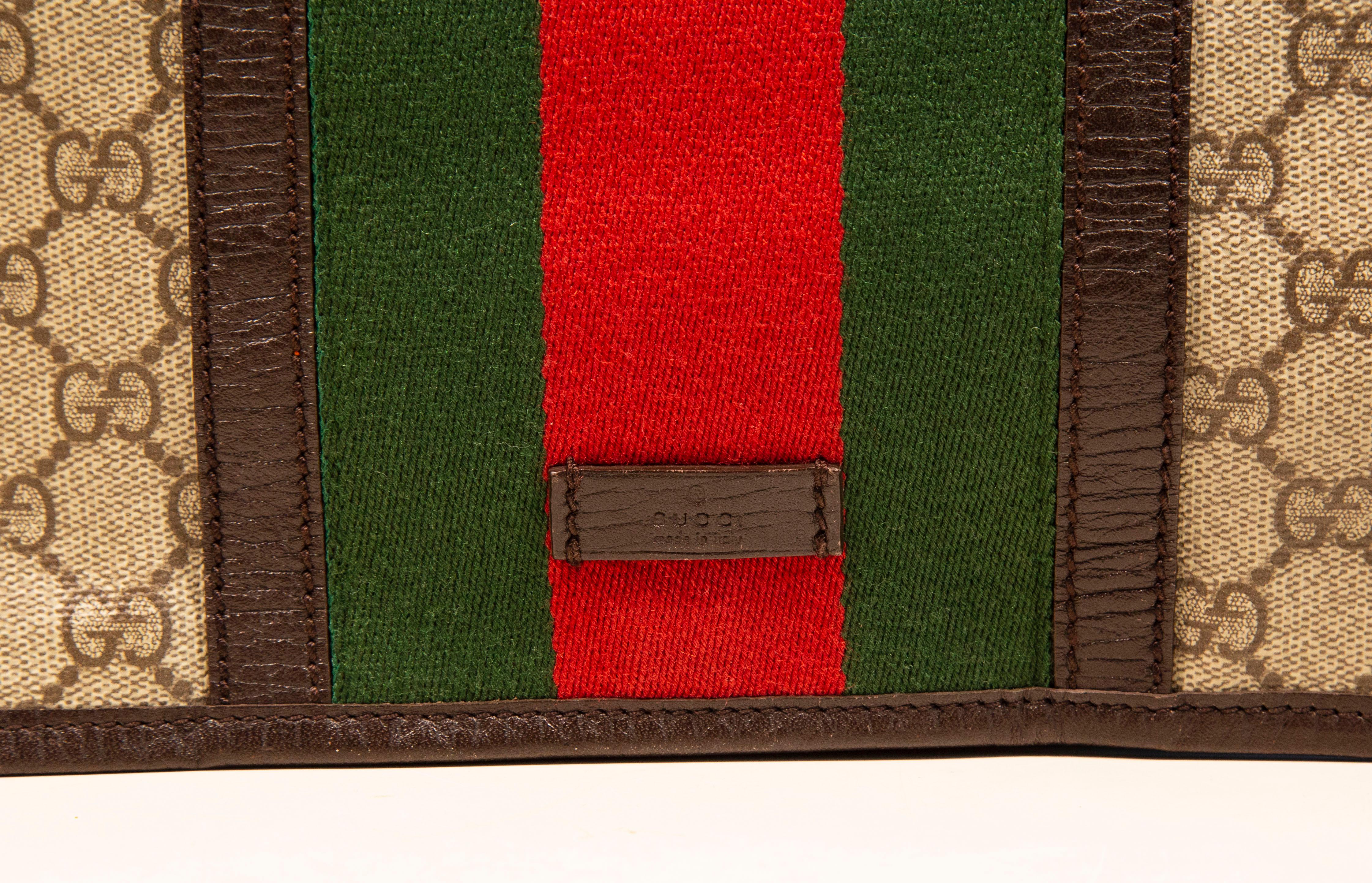 1980s Gucci GG Web Guccisima & Race Strap Messenger Crossbody  Bag For Sale 3