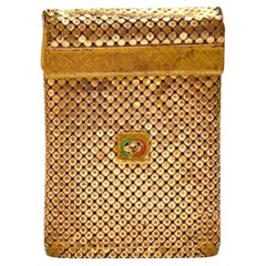 1980s Gucci Gold Mesh Metal Smoking box Cigarette Case 