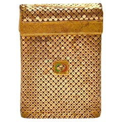 Retro 1980s Gucci Gold Mesh Metal Smoking box Cigarette Case 