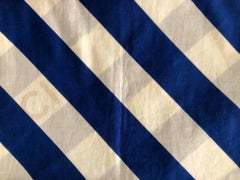 1980s Gucci Large Gucci Blue Stripe Naval Knots Wrap Pareo Sarong