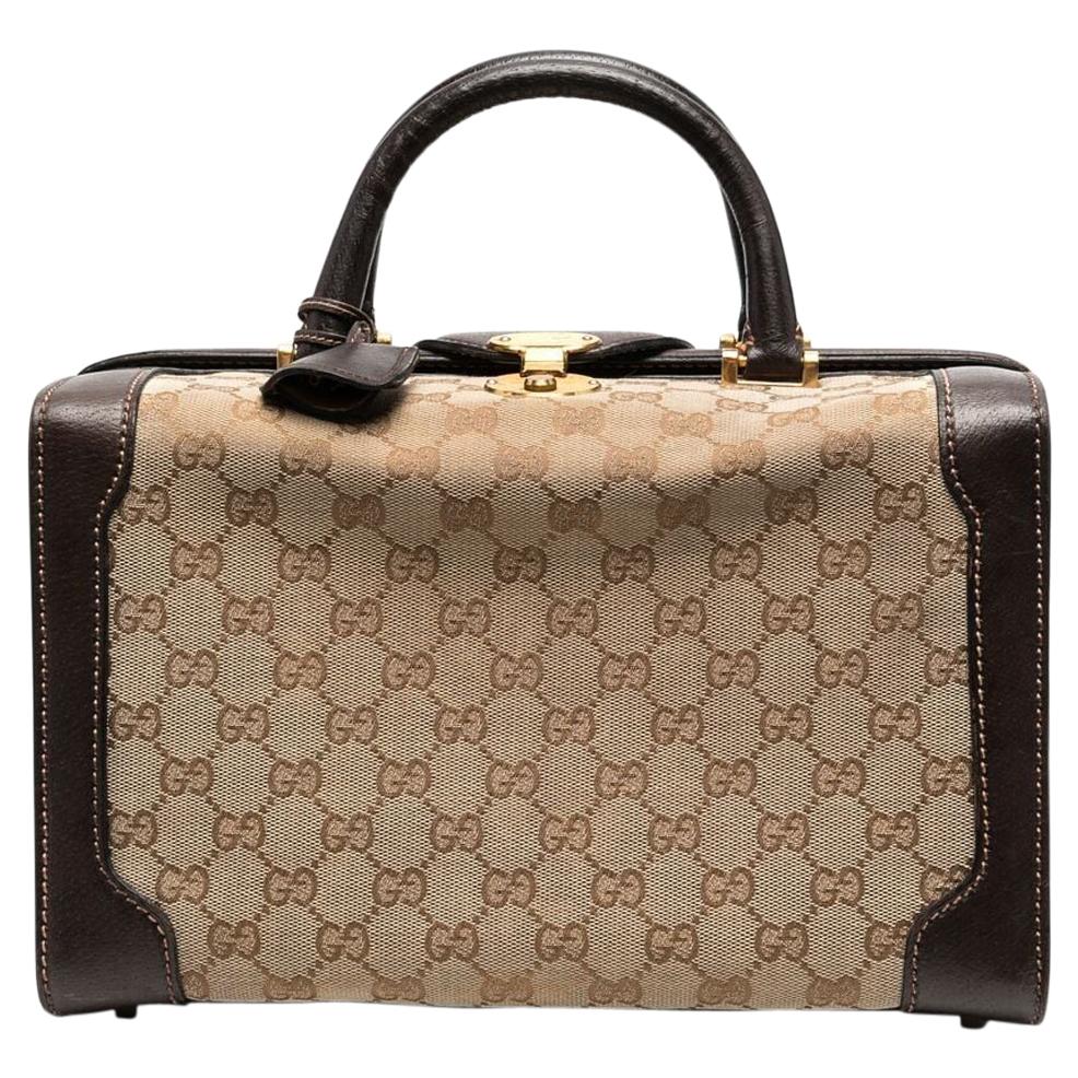 1980s Gucci Logo Vanity Case Bag