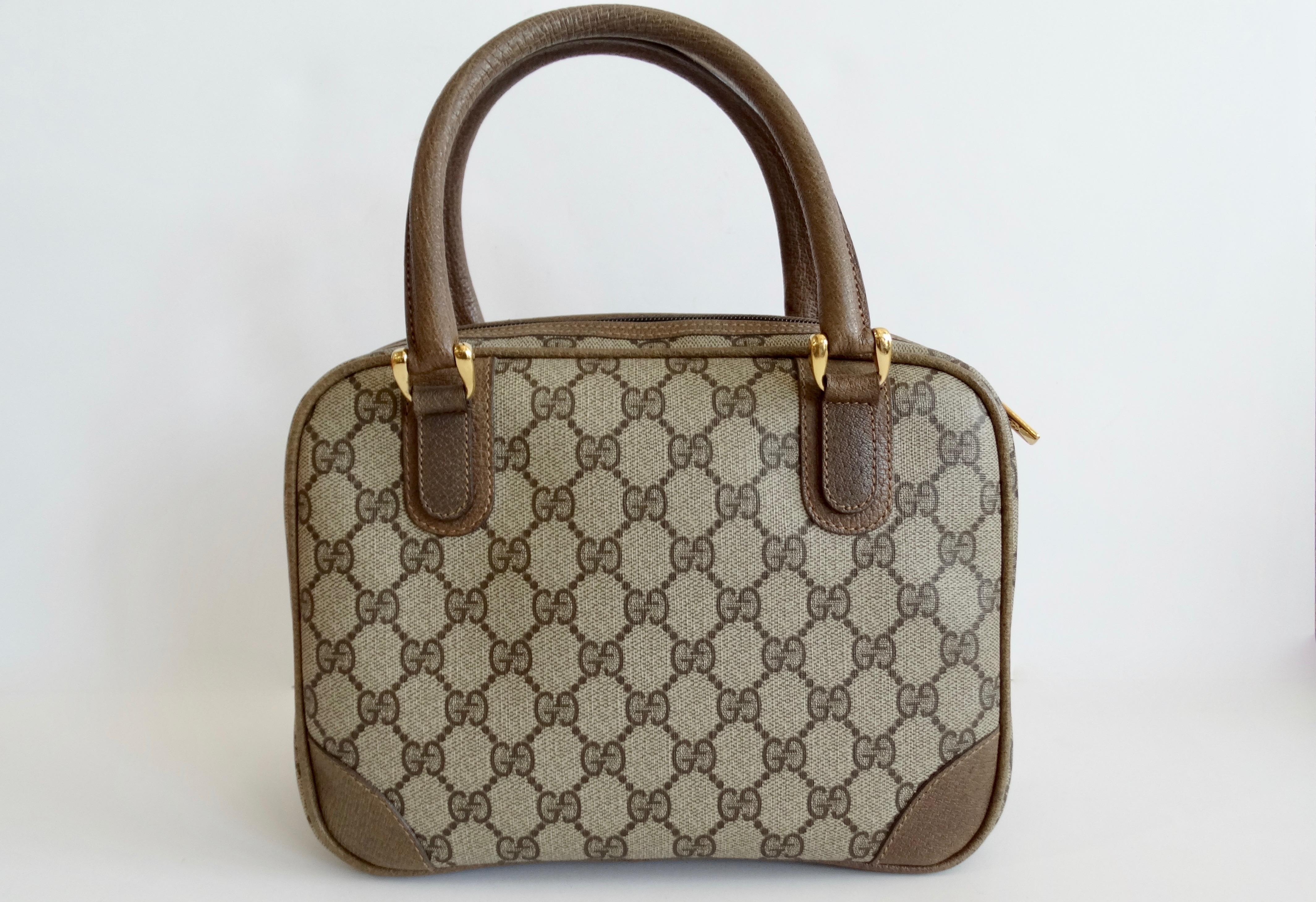 Gucci 1980s Monogram Top Handle Bag 4