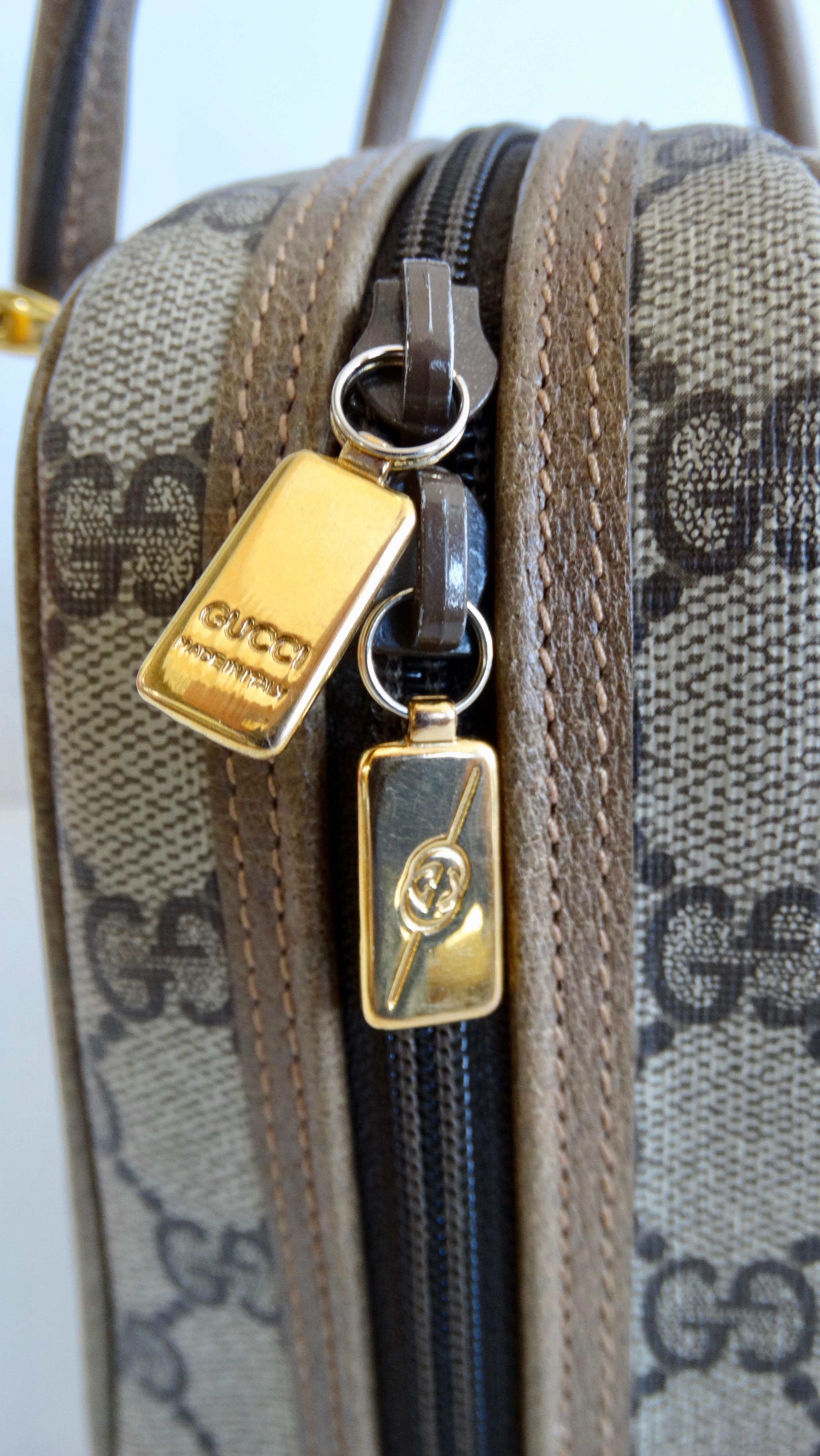 Gucci 1980s Monogram Top Handle Bag In Good Condition In Scottsdale, AZ