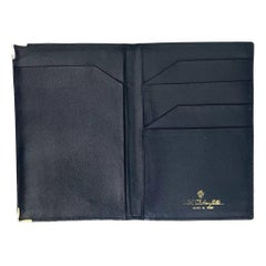 1980s Gucci Navy Blue Leather Passport Cover Holder