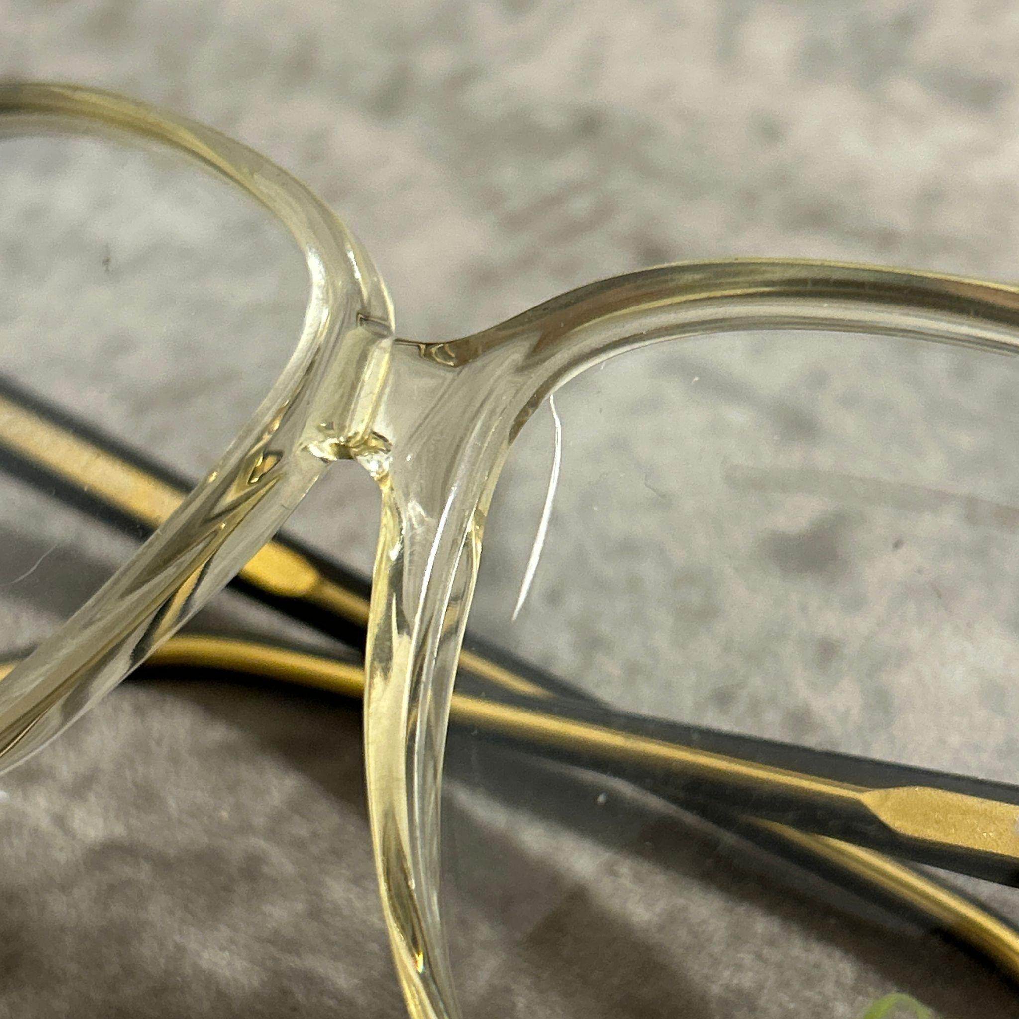 Women's 1980s Gucci Retro Oversized Eyeglasses with Teal and Gold Accents For Sale